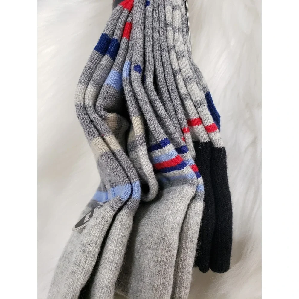 NEW Arrow Brand Tall Crew Cut Socks 2000s Dress Socks Striped Colorful Men 10-13